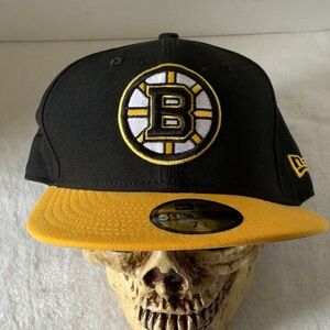 New Era Black and Yellow Cap Boston bruins NHL